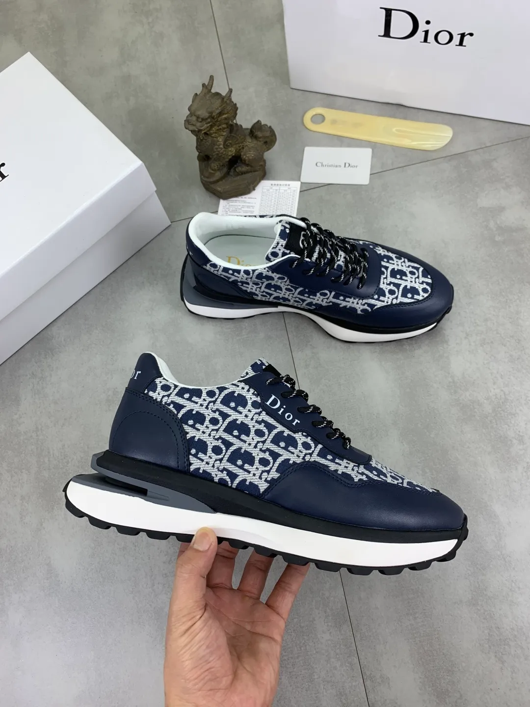 Men's Men's Shoes💰P440💰[New Style]🆘[Dior] 2025 Dior Original Lace-up Low-top Men's Shoes Classic casual shoes 🔥This model is the official classic model, with high quality and made by famous original designers. It is made of high-quality cowhide with original materials➕Comfortable and breathable mesh lining➕Pigskin insole. The perfect last shape and generous and fashionable design have attracted many consumers. Suitable for drivers to drive🚗. What you want is the highest quality in the market. Color: 3️⃣Color code number: 38--44 (45 customized)